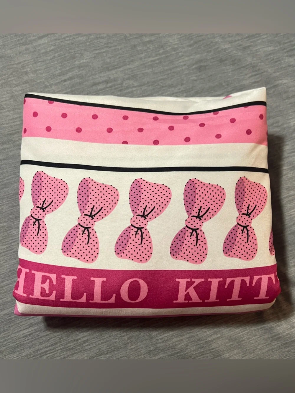 Hello Kitty Pink Bow & Stripe Full Flat Sheet